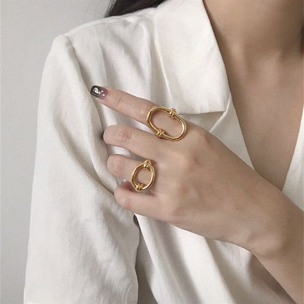 aprilgrass brand designer korean style fashionable brass hollow large annulus rings for women fhion designer simple jewelry, Silver
aprilgrass brand designer korean style fashionable brass hollow large annulus rings for women fhion designer simple jewelry, Silver