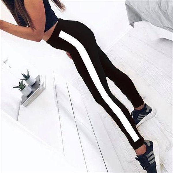 fashion leggings for women sports fitness joggers push up streetwear patchwork high waist long pants striped stretch trousers, Black
fashion leggings for women sports fitness joggers push up streetwear patchwork high waist long pants striped stretch trousers, Black