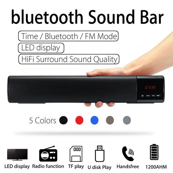 soundbar home tv pc bluetooth speaker portable wireless subwoofer 3d surround speakers hifi support fm radio clock tf usb
soundbar home tv pc bluetooth speaker portable wireless subwoofer 3d surround speakers hifi support fm radio clock tf usb
