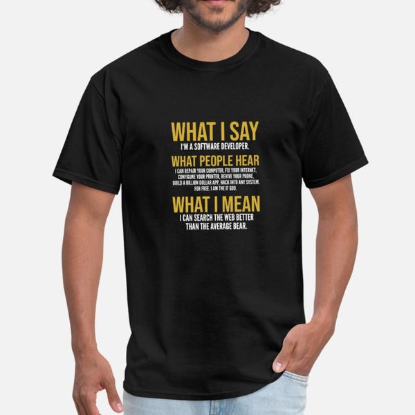 software developer t shirt men printed 100% cotton s-xxxl natural sunlight basic spring novelty shirt
software developer t shirt men printed 100% cotton s-xxxl natural sunlight basic spring novelty shirt