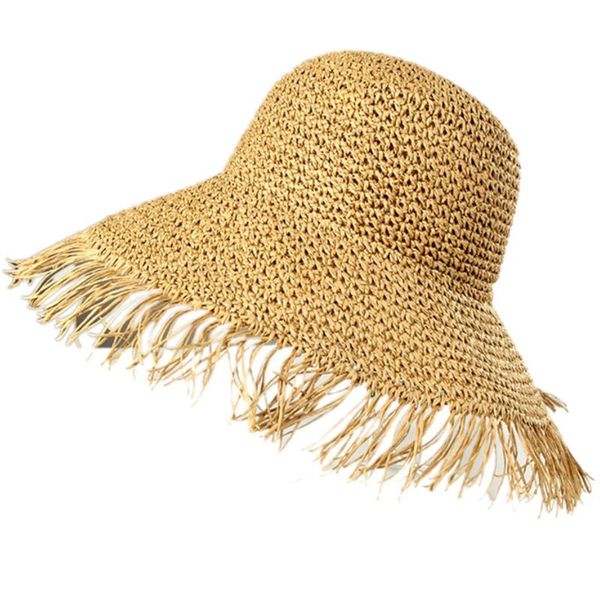 women summer crochet woven straw sun visor hat tassels large wide brim beach cap, Blue;gray
women summer crochet woven straw sun visor hat tassels large wide brim beach cap, Blue;gray