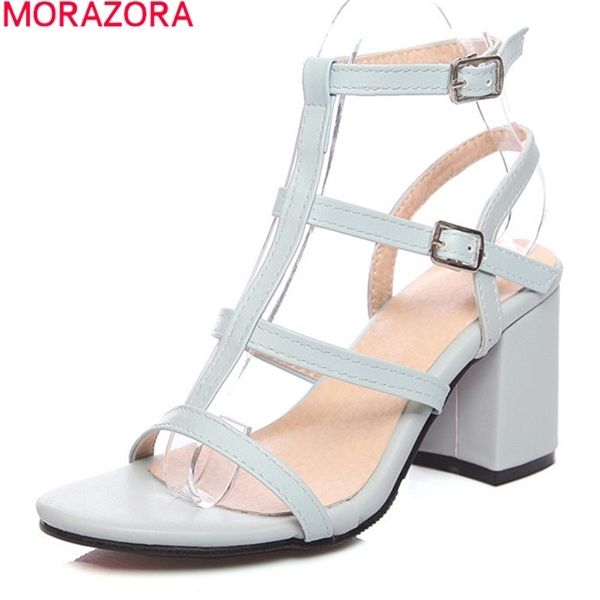 morazora 2020 big size 34-46 fashion women sandals thick high heels round toe buckle ladies shoes summer pink white party shoes 0925, Black
morazora 2020 big size 34-46 fashion women sandals thick high heels round toe buckle ladies shoes summer pink white party shoes 0925, Black