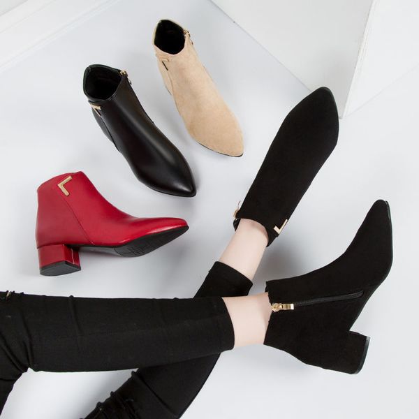 fashion women boots casual leather low high heels spring shoes woman pointed toe rubber ankle boots black red tassel boots comfortable trend
fashion women boots casual leather low high heels spring shoes woman pointed toe rubber ankle boots black red tassel boots comfortable trend