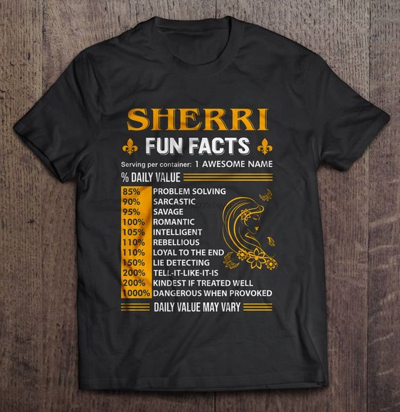 men funny t shirt fashion tshirt sherri fun facts women t-shirt