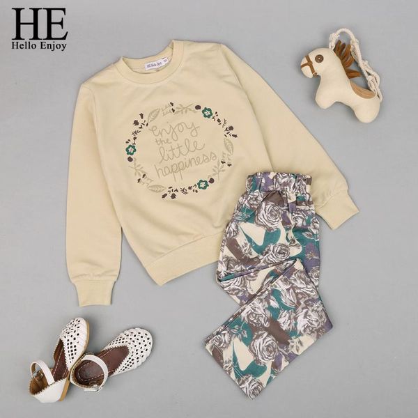 he hello enjoy girls clothes set children clothing spring autumn fashion kids long sleeve sweater+print pants casual tracksuit, White
he hello enjoy girls clothes set children clothing spring autumn fashion kids long sleeve sweater+print pants casual tracksuit, White