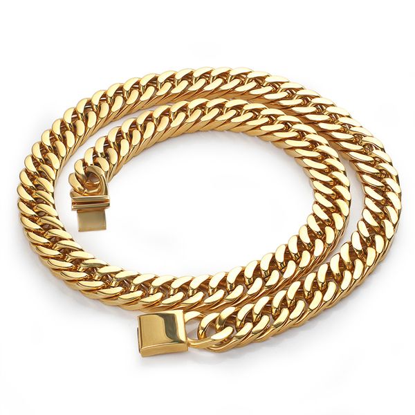 men's curb cuban necklace chain gold color 316l stainless steel waterproof necklaces accesories for men jewelry fashion gift, Silver
men's curb cuban necklace chain gold color 316l stainless steel waterproof necklaces accesories for men jewelry fashion gift, Silver