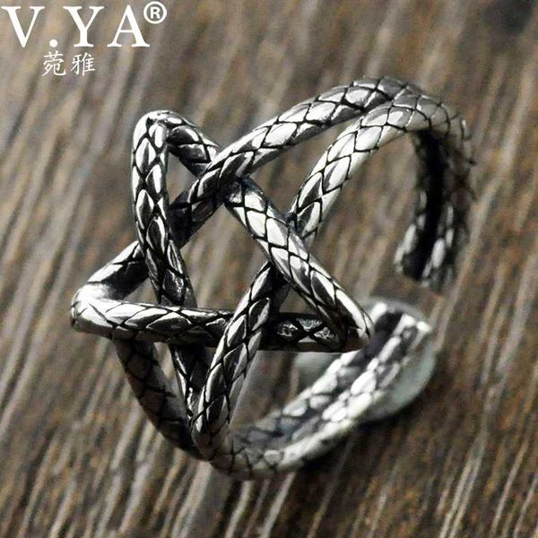 v.ya vintage fashion thai silver star adjustable rings for women personality punk 925 sterling silver rings, Golden;silver
v.ya vintage fashion thai silver star adjustable rings for women personality punk 925 sterling silver rings, Golden;silver