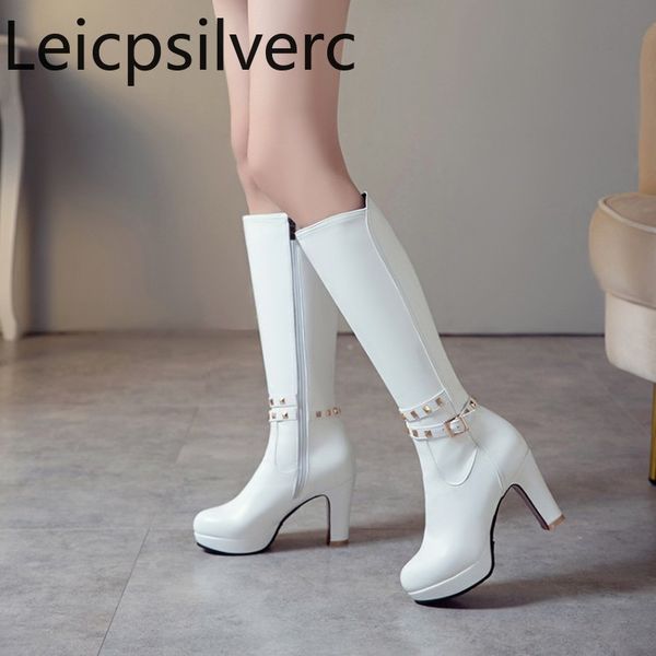 boots women's the winter fashion zipper rivet high heel tube shoes plus size 33-43 height 9cm black white
boots women's the winter fashion zipper rivet high heel tube shoes plus size 33-43 height 9cm black white