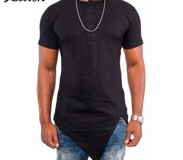 icelion 2020 summer t shirt men irregular hem short sleeve t-shirt fashion button collar hip hop streetwear slim fit tshirt, White;black
icelion 2020 summer t shirt men irregular hem short sleeve t-shirt fashion button collar hip hop streetwear slim fit tshirt, White;black