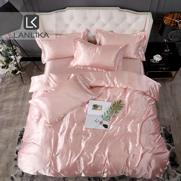 lanlika pink solid color luxury bedding set 100% silk satin euro decor home bedspread duevt cover set pillowcase flat sheet set cl200920
lanlika pink solid color luxury bedding set 100% silk satin euro decor home bedspread duevt cover set pillowcase flat sheet set cl200920