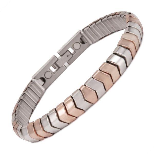 two tone rose gold elastic magnetic bracelets for women health energy pain relief women jewelry, Black
two tone rose gold elastic magnetic bracelets for women health energy pain relief women jewelry, Black