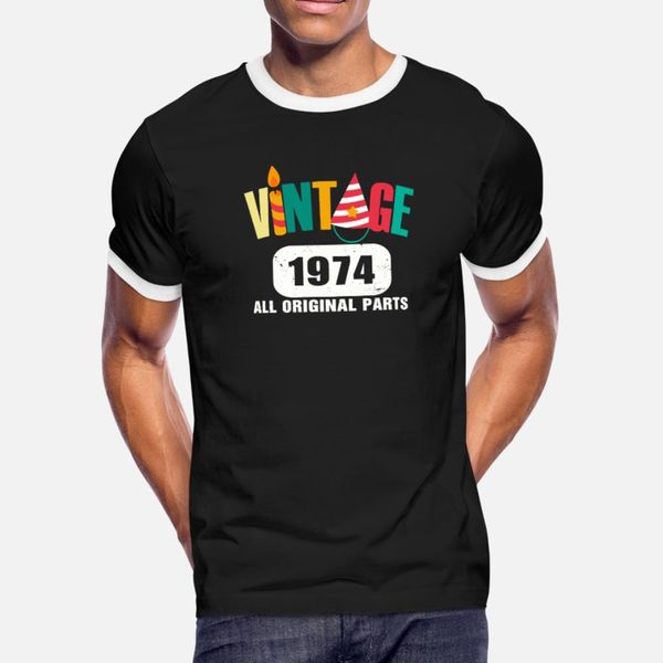 vintage 1974 all original parts t shirt men design short sleeve o neck fit loose basic summer letters shirt, White;black
vintage 1974 all original parts t shirt men design short sleeve o neck fit loose basic summer letters shirt, White;black