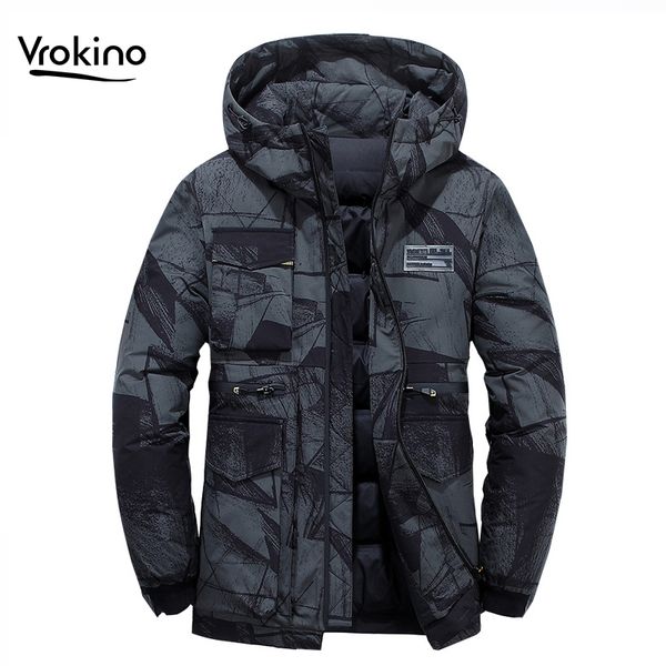 vrokino 2019 winter new white duck down jacket youth fashion hooded printed down jacket parker brand clothing high quality, Black
vrokino 2019 winter new white duck down jacket youth fashion hooded printed down jacket parker brand clothing high quality, Black