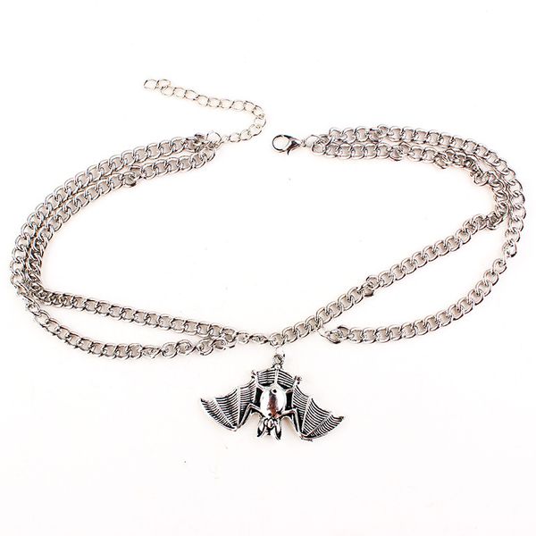 vintage double chain bat necklace for women animals pendant ocs choker halloween necklace gothic horror punk jewelry, Silver
vintage double chain bat necklace for women animals pendant ocs choker halloween necklace gothic horror punk jewelry, Silver