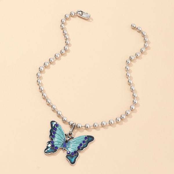 exaggerated colorful crystal butterfly pendant necklace women silver color big round bead choker 2020 statement chocker collar
exaggerated colorful crystal butterfly pendant necklace women silver color big round bead choker 2020 statement chocker collar