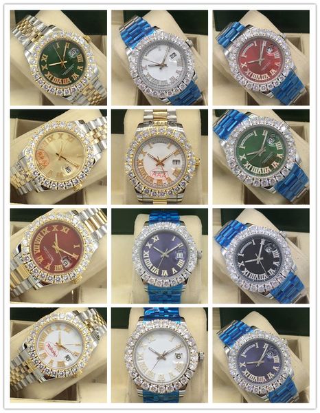 men's watches 218238 44mm mechanical bigger diamond bezel roman numerals automatic stainless steel bracelet fashion wristwatch, Slivery;brown
men's watches 218238 44mm mechanical bigger diamond bezel roman numerals automatic stainless steel bracelet fashion wristwatch, Slivery;brown