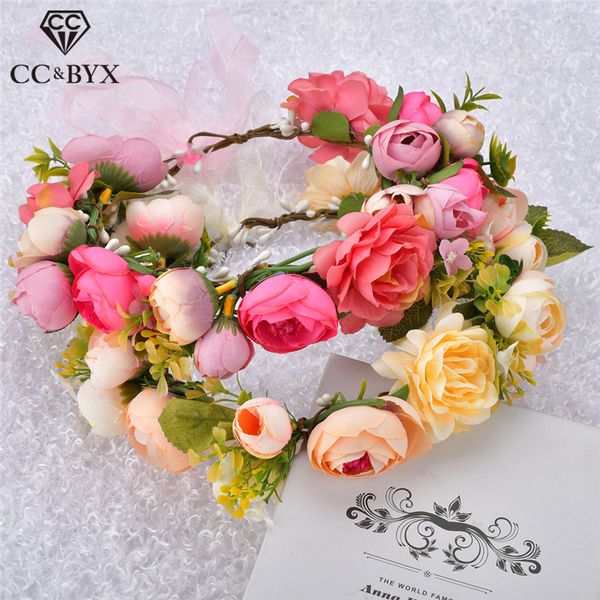 wreath tiaras and crown 100% handmade engagement wedding hair accessories for women bridal girls garland fashion jewelry at67, Golden;silver