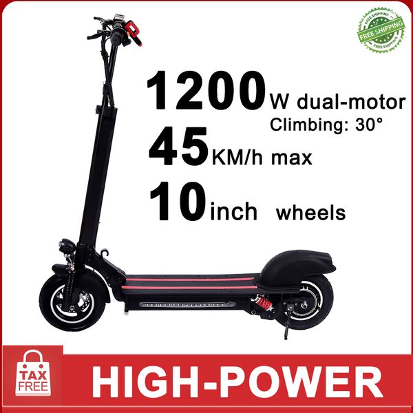 1200w dual-motor electric kick foldable scooter 10inch tire max 45km 22ah battery smart scooter high power skateboard e-scooter
1200w dual-motor electric kick foldable scooter 10inch tire max 45km 22ah battery smart scooter high power skateboard e-scooter