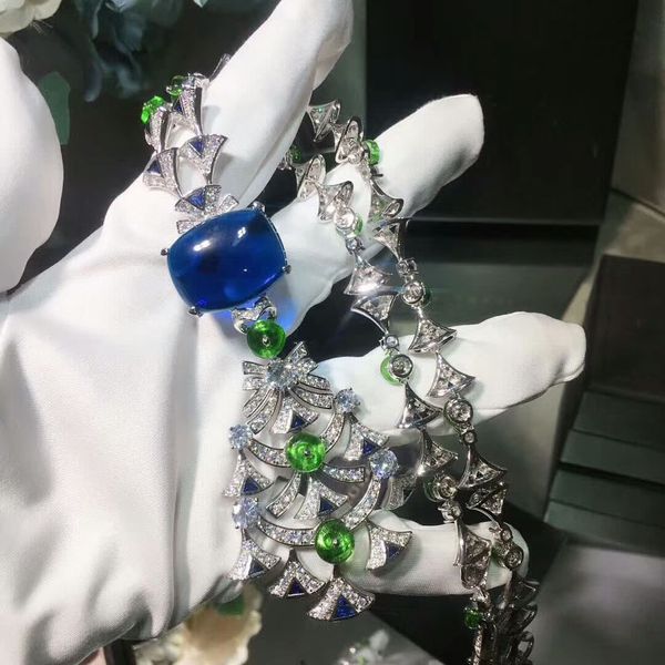 cz diamond green/blue natural stone geometric pendants necklaces 18k white gold plated party jewelry for women, Silver
cz diamond green/blue natural stone geometric pendants necklaces 18k white gold plated party jewelry for women, Silver