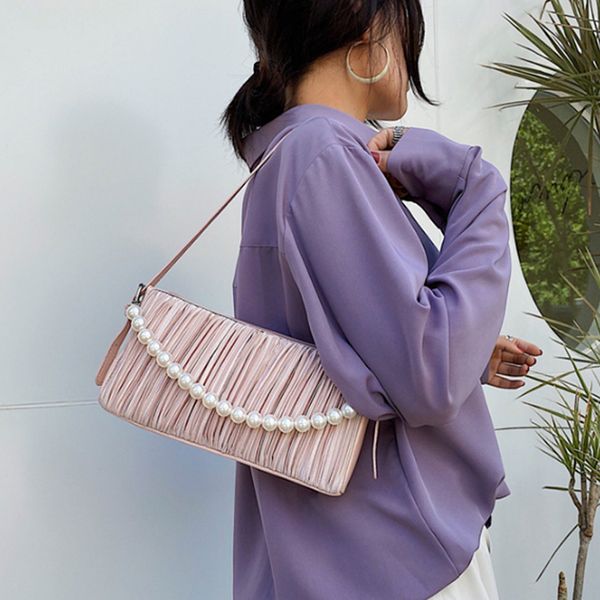 fashion women bag cute shoulder bags korean style pearls beading pleated handbag evening purse clutch bags
fashion women bag cute shoulder bags korean style pearls beading pleated handbag evening purse clutch bags