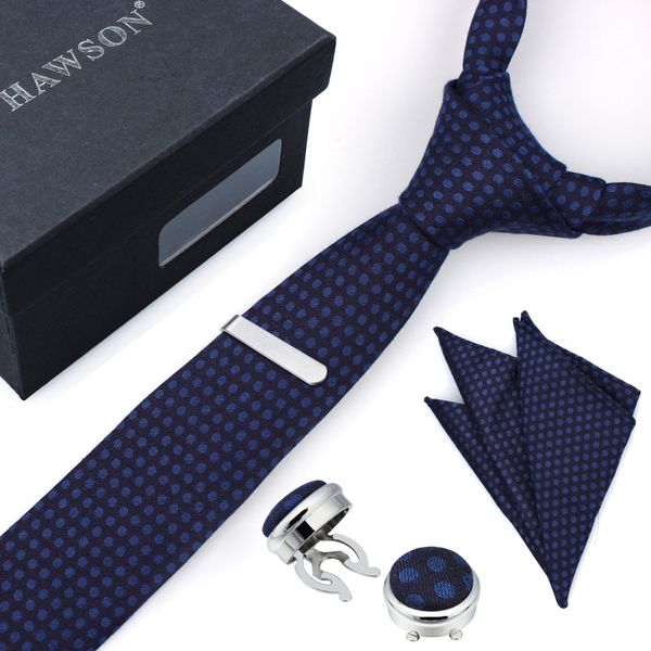 hawson fashion men's neck ties set with blue dot sleeve button cover cuff links pocket square tie clip polyester, mens accessory, Black;gray
hawson fashion men's neck ties set with blue dot sleeve button cover cuff links pocket square tie clip polyester, mens accessory, Black;gray