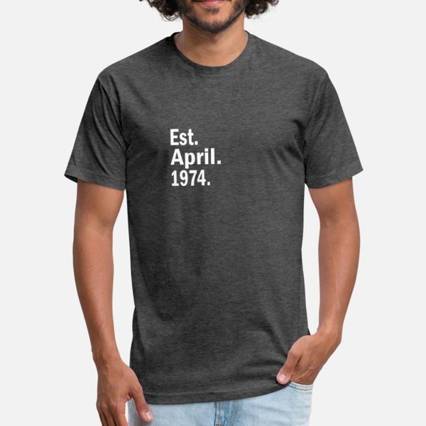 est april 1974 t shirt men designs cotton s-xxxl cool fit comical spring autumn vintage shirt
est april 1974 t shirt men designs cotton s-xxxl cool fit comical spring autumn vintage shirt