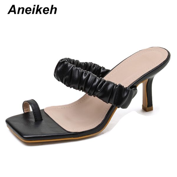 aneikeh 2020 summer women sandal pinch toe square head slippers thin high heel fashion outdoor ladies slides mules size 35-40, Black
aneikeh 2020 summer women sandal pinch toe square head slippers thin high heel fashion outdoor ladies slides mules size 35-40, Black