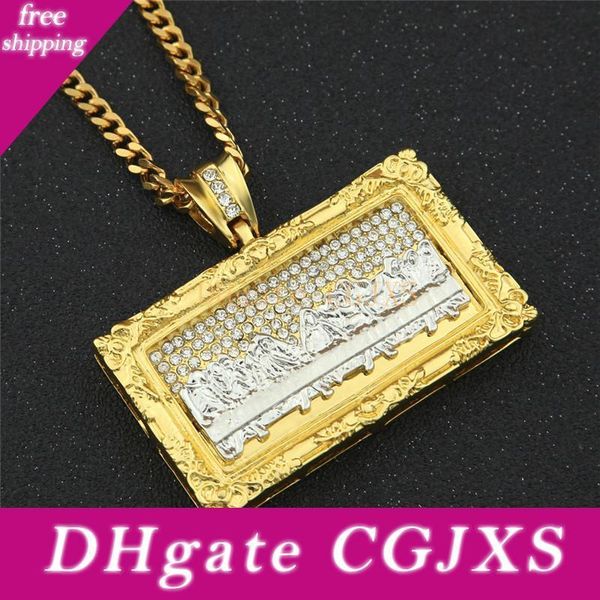 hiphop iftec popular religious bible jesus charm pendant necklaces ice out jewelry hip hop men gold color the last supper01, Silver
hiphop iftec popular religious bible jesus charm pendant necklaces ice out jewelry hip hop men gold color the last supper01, Silver