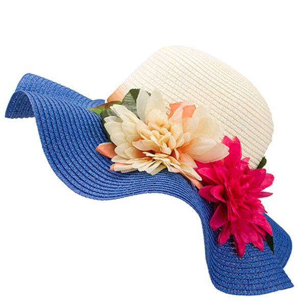 fashion mother daughter hat lady wide large brim floppy summer beach sun straw hat cap with flower, Blue;gray
fashion mother daughter hat lady wide large brim floppy summer beach sun straw hat cap with flower, Blue;gray