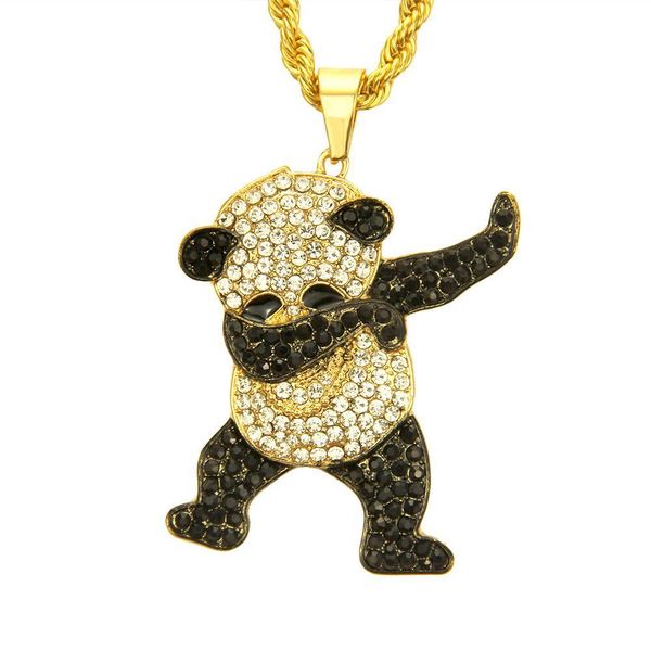2020 designer european and american hip-hop panda diamond pendant necklace long pendant exaggerated cool accessories, Black
2020 designer european and american hip-hop panda diamond pendant necklace long pendant exaggerated cool accessories, Black