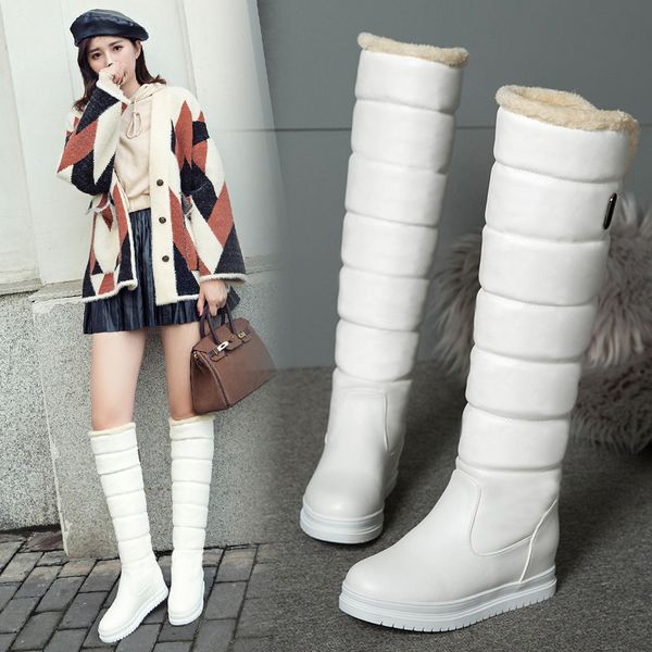 winter warm plush knee high boots women comfy flat heel snow boots slip on platform woman long shoes black pink white 2020
winter warm plush knee high boots women comfy flat heel snow boots slip on platform woman long shoes black pink white 2020