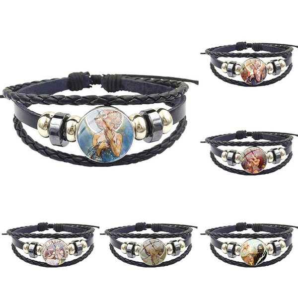 for men women party gift jewelry glass black leather bracelet bangle bijouterie moon goddess mucha, Golden;silver
for men women party gift jewelry glass black leather bracelet bangle bijouterie moon goddess mucha, Golden;silver