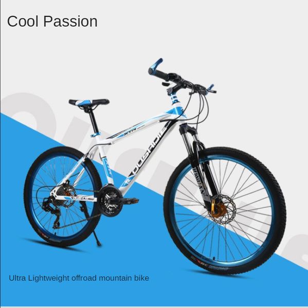 26 inch 21/24/27 speed dual disc brake high carbon steel mountain bike