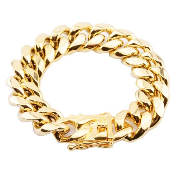 18mm 7-11" dragon lock clasp stainless steel link gold miami cuban curb chain tone men's boys bangle bracelet jewelry xmas gift, Black
18mm 7-11" dragon lock clasp stainless steel link gold miami cuban curb chain tone men's boys bangle bracelet jewelry xmas gift, Black