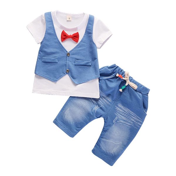 children's clothing new korean fashion 1-4 years old children's two-piece short-sleeved boy small gentleman vest two-piece, White
children's clothing new korean fashion 1-4 years old children's two-piece short-sleeved boy small gentleman vest two-piece, White