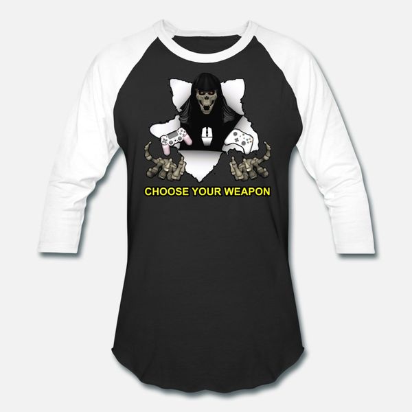 choose your weapon t shirt men fit cotton size s-3xl family fit humor spring autumn trend shirt