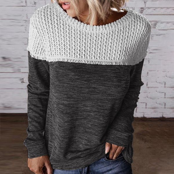women's sweaters wepbel long-sleeve knitwear winter round neck loose sweater women casual fashion, White;black
women's sweaters wepbel long-sleeve knitwear winter round neck loose sweater women casual fashion, White;black
