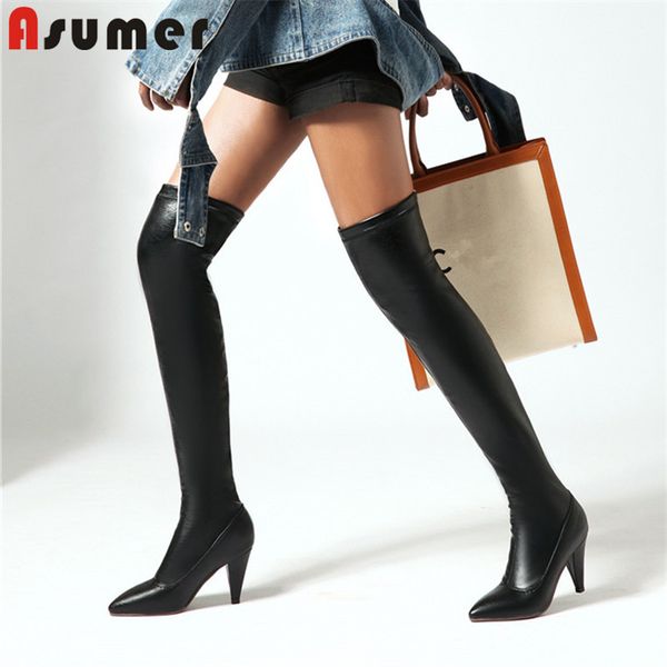 asumer 2020 new arrival over the knee boots women pointed toe autumn winter high heels shoes ladies thigh high boots woman, Black
asumer 2020 new arrival over the knee boots women pointed toe autumn winter high heels shoes ladies thigh high boots woman, Black