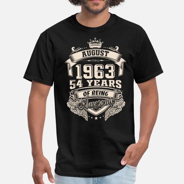 born in august 1963 t shirt men designer 100% cotton o-neck normal crazy comical summer formal shirt, White;black
born in august 1963 t shirt men designer 100% cotton o-neck normal crazy comical summer formal shirt, White;black