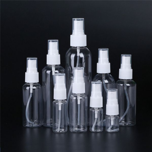 Transparent Plastic Perfume Bottle 10ml 20ml 30ml 50ml 60ml 100ml Atomizer Empty Mini Refillable Spiral Container Portable Spray Bottles