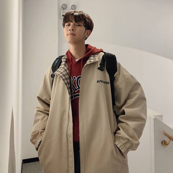 overalls, men's korean version trend, two side jackets, students' leisure, original accommodation, loose baseball suit kg-66, Black;brown
overalls, men's korean version trend, two side jackets, students' leisure, original accommodation, loose baseball suit kg-66, Black;brown