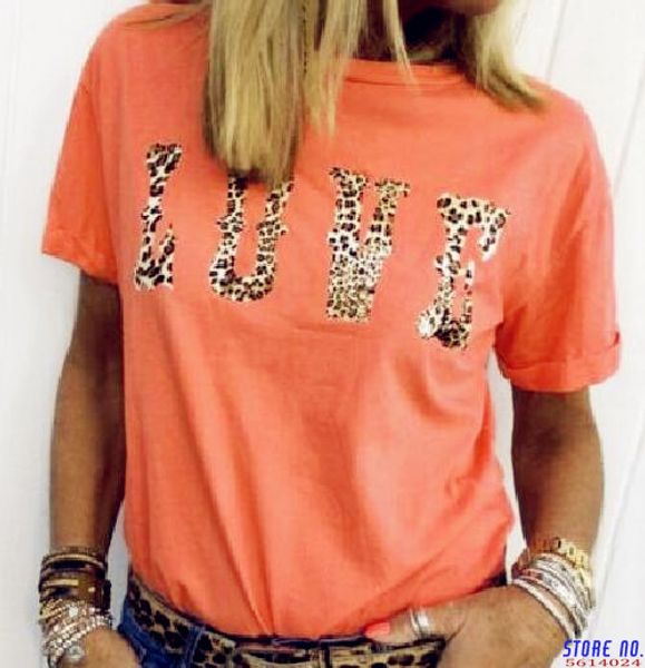 summer cotton patchwork printed women female love loose leopard love elegant lady casual shirts tees, White
summer cotton patchwork printed women female love loose leopard love elegant lady casual shirts tees, White
