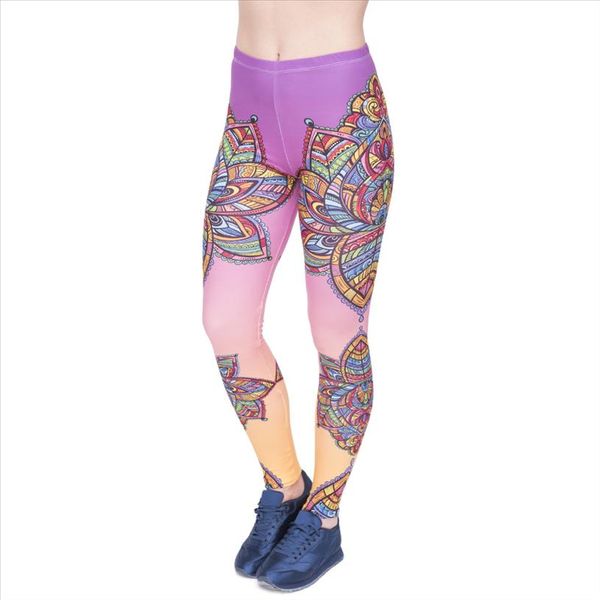 women legging colourful flowers mandala printing fashion bottoms high waist leggings fitness pants, Black
women legging colourful flowers mandala printing fashion bottoms high waist leggings fitness pants, Black