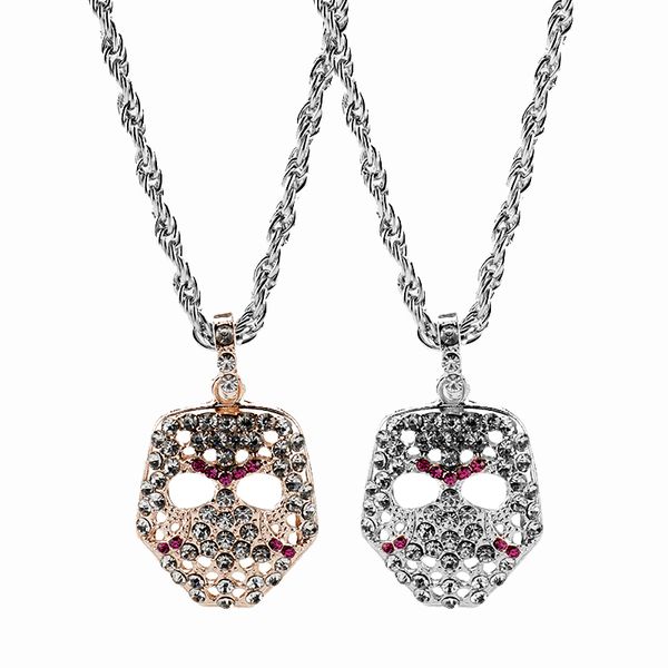new shape mask necklace rhinestone jewelry hip hop pave full crystal necklaces fashion trinket for party accessory, Silver
new shape mask necklace rhinestone jewelry hip hop pave full crystal necklaces fashion trinket for party accessory, Silver