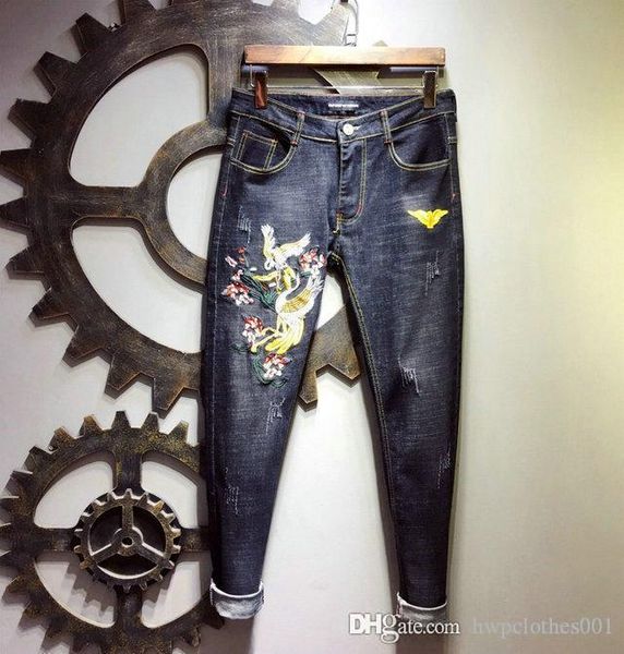 2020 luxury designer mens jeans new denim fashion brand embroidery pants mens jean motorcycle bike jeans high street trend designer pant, Blue
2020 luxury designer mens jeans new denim fashion brand embroidery pants mens jean motorcycle bike jeans high street trend designer pant, Blue