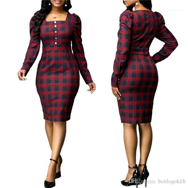 square neck bodycon dresses fashion women party dresses christmas women dresses plaid printed vintage style slim button long puff sleeved, White;black
square neck bodycon dresses fashion women party dresses christmas women dresses plaid printed vintage style slim button long puff sleeved, White;black