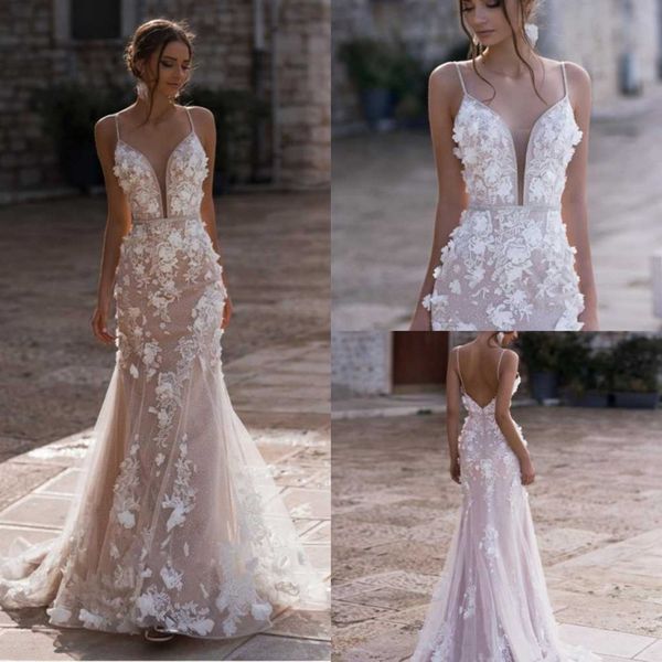 naviblue 2021 wedding dresses spaghetti straps lace appliques bridal gowns custom made backless sweep train mermaid wedding dress, White
naviblue 2021 wedding dresses spaghetti straps lace appliques bridal gowns custom made backless sweep train mermaid wedding dress, White