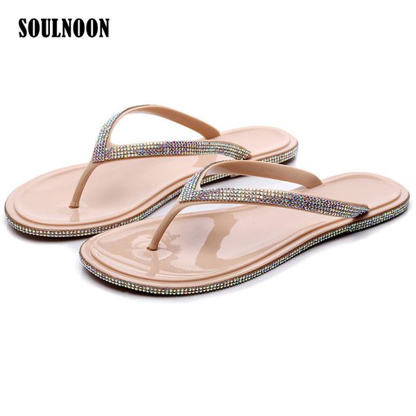 women beach slippers rhinestone transparent flip flops female fashion flat slides non-slip pvc slippers woman's summer sandals, Black
women beach slippers rhinestone transparent flip flops female fashion flat slides non-slip pvc slippers woman's summer sandals, Black