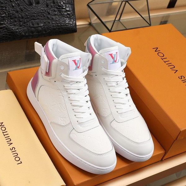 2020 f2 mens classic high casual shoes leather lace-up fashion luxury designer shoes handsome mens sneakers original box, Black
2020 f2 mens classic high casual shoes leather lace-up fashion luxury designer shoes handsome mens sneakers original box, Black