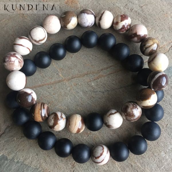 couples bracelets relationship friendship matte onyx australian zebra j-asper natural stone beaded bracelet men women, Golden;silver
couples bracelets relationship friendship matte onyx australian zebra j-asper natural stone beaded bracelet men women, Golden;silver